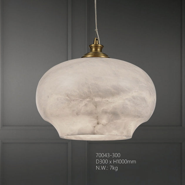 Alabaster Minimalist Spherical Pendant Lamp