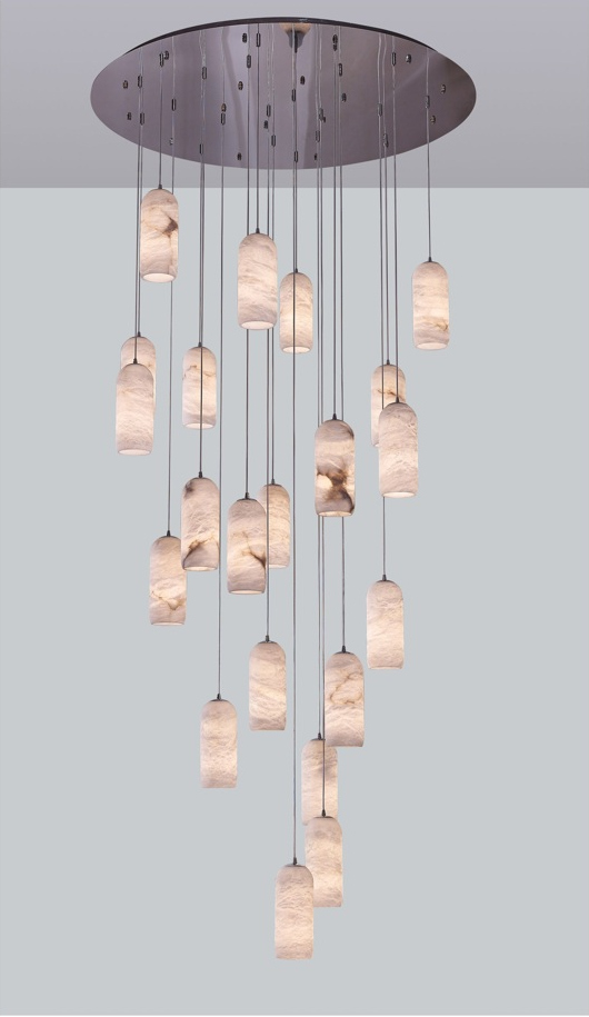 Natural Alabaster Cascade Chandelier