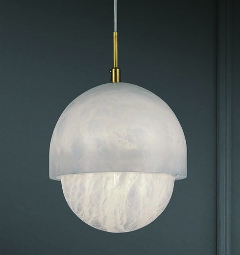 Natural Alabaster Split Globe Pendant Light