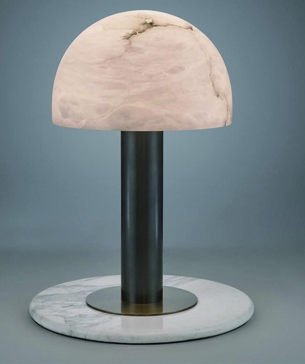 Natural Alabaster Mushroom Table Lamp
