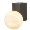 Natural Alabaster Disc Block Wall Light