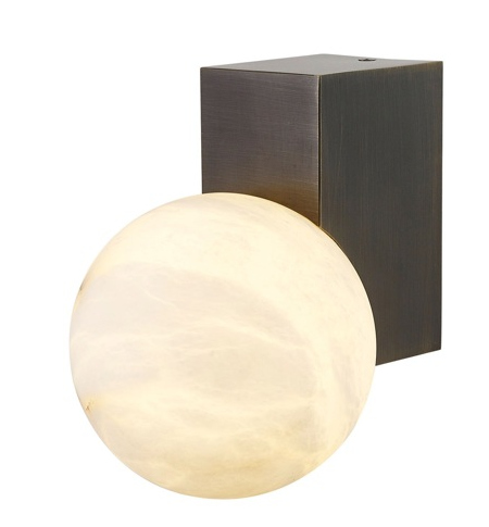 PINYAN_39_Alabaster_Disc_Block_Wall_Light Natural Alabaster Disc Block Wall Light